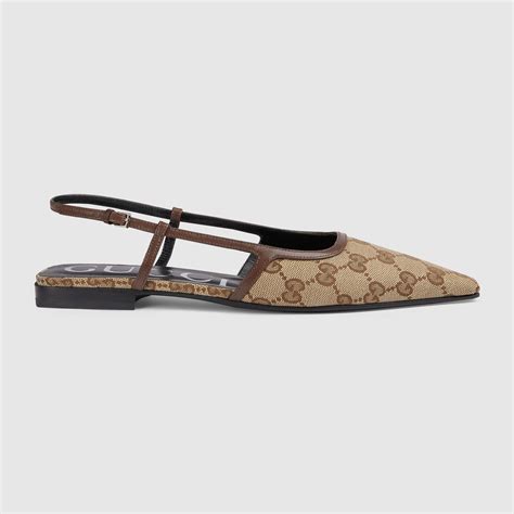 gucci women flats|women's gg slingback ballet flat.